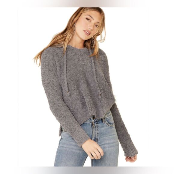 POL Women’s Berber Fleece Plush Fuzzy‎ Soft Hoodie Sweater Size S - Picture 2 of 14